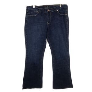 Old Navy Jeans The Flirt Mid Rise Flare‎ Stretch Denim Womens Size 14 Dark Wash